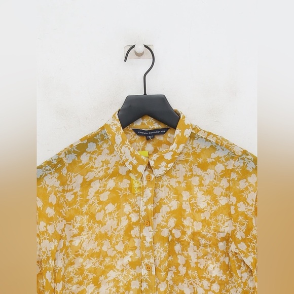 French Connection Tops - French connection chiffon floral shirt elegant
